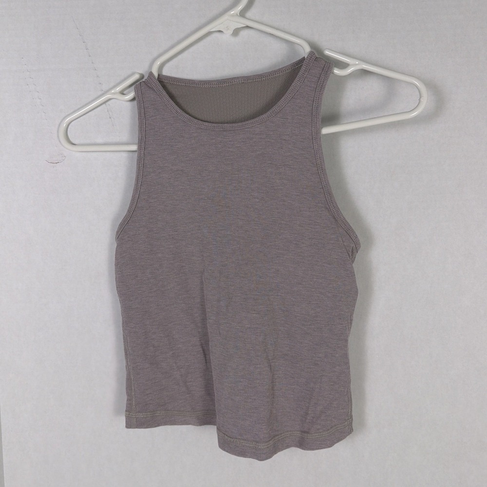 Vuori Pose Plyo Tank Womens X-Small White Heather Built In Bra VW1009